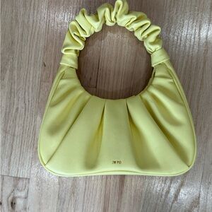 JW PEI Gabbi Yellow Ruched Handbag